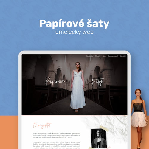 webdesign pro stránku papírové šaty